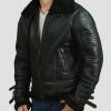 Dark Brown Bomber Leather Jacket