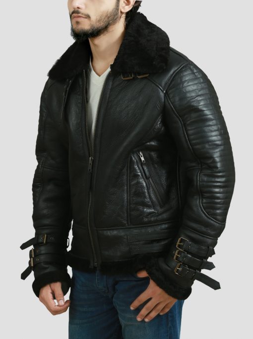 Dark Brown Bomber Leather Jacket