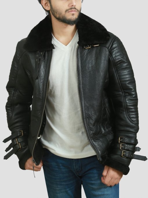 Men B3 Real Shearling Leather Jacket