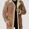 James Brown Leather Sheepskin Shearling Coat