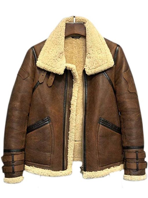 Men's B3 Flight Aviator Fur Shearling Jacket