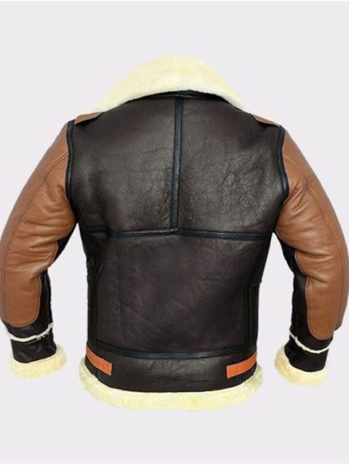 Men's Pilot Bomber Shearling Leather Jacket