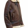 WWII B3 Brown BomberShearling Brown Sheepskin Leather Jacket